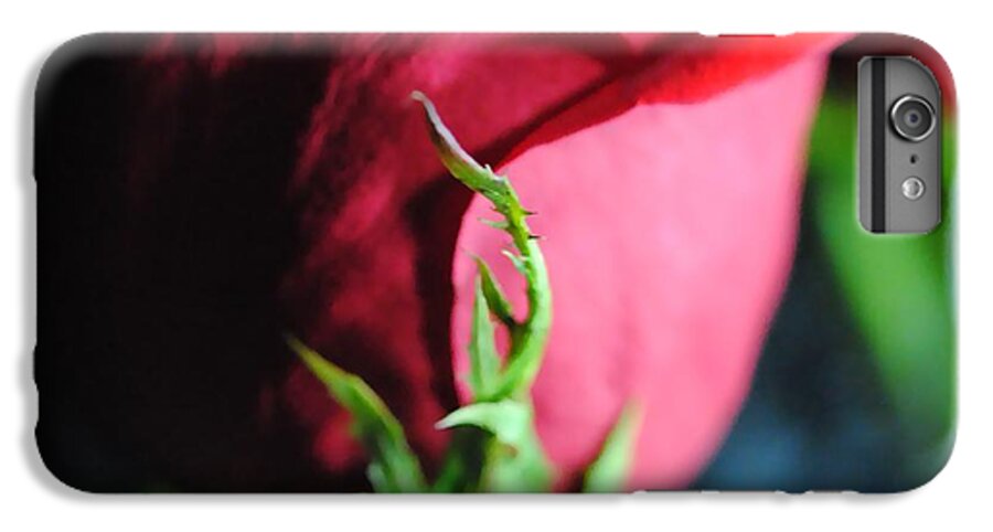Red Rose Green Stem - Phone Case