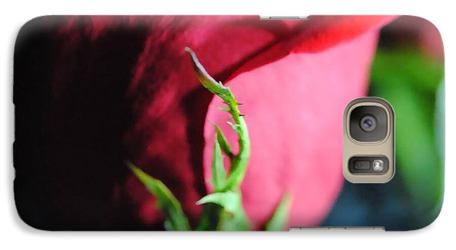 Red Rose Green Stem - Phone Case