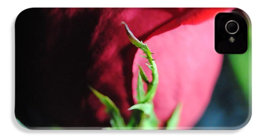Red Rose Green Stem - Phone Case