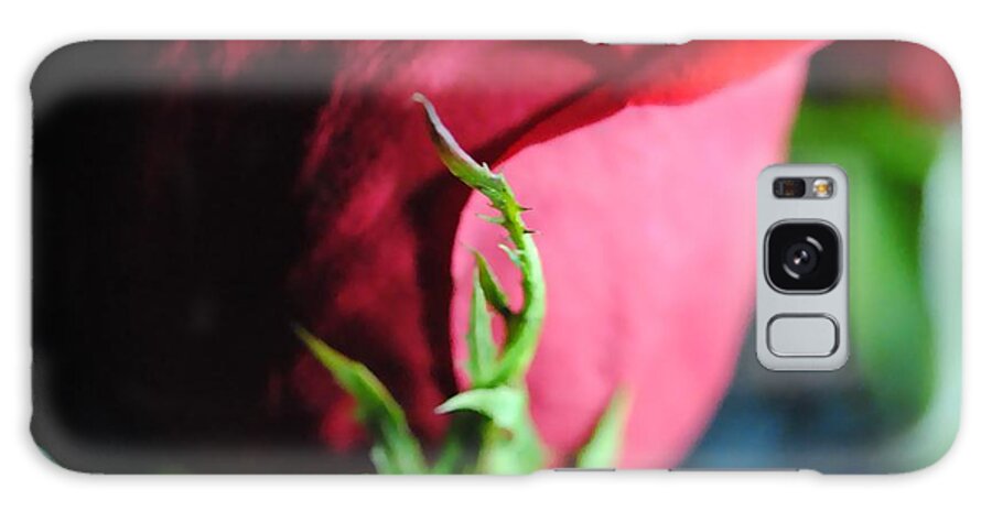 Red Rose Green Stem - Phone Case