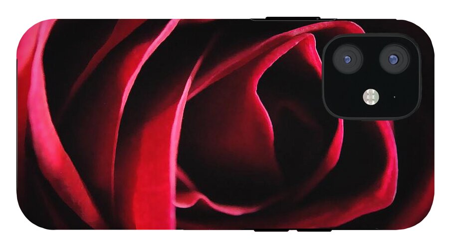 Red Rose in Shadow - Phone Case