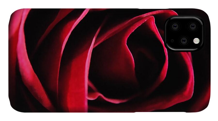 Red Rose in Shadow - Phone Case