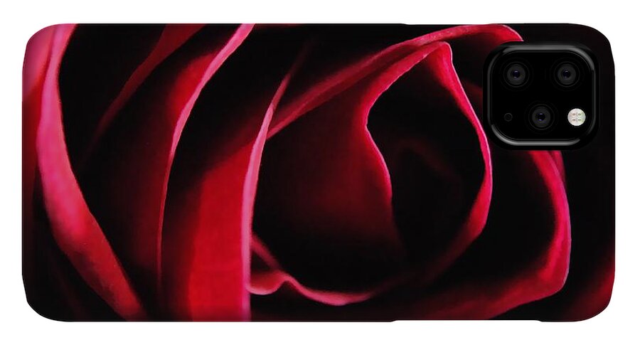 Red Rose in Shadow - Phone Case