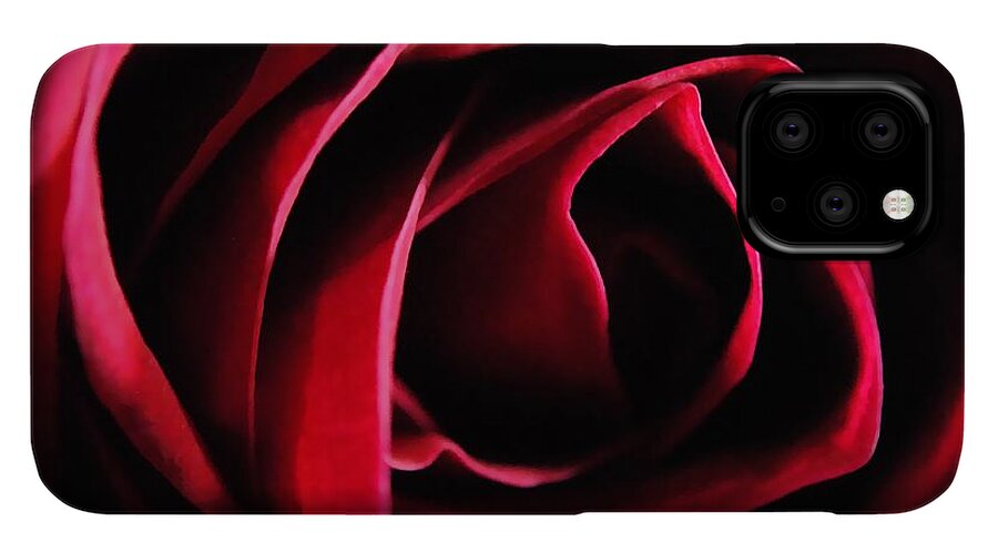 Red Rose in Shadow - Phone Case