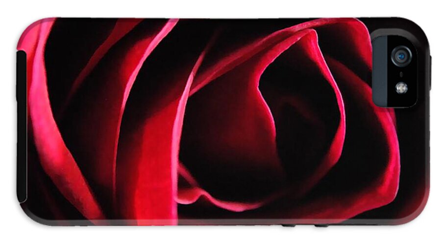 Red Rose in Shadow - Phone Case