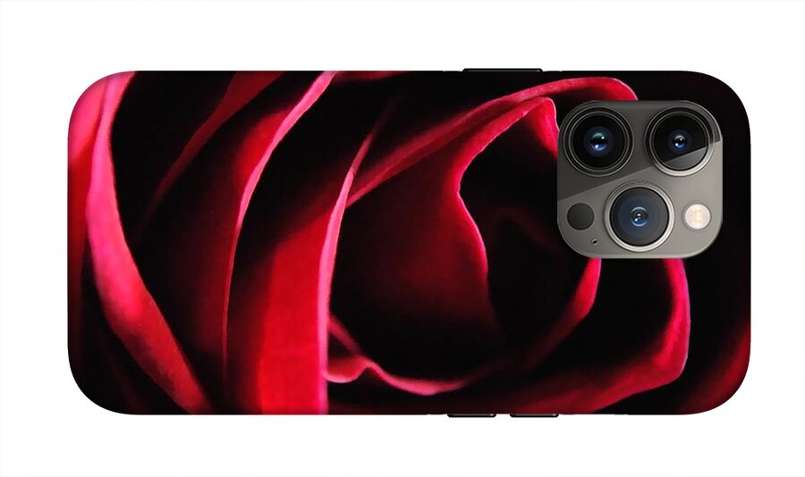 Red Rose in Shadow - Phone Case
