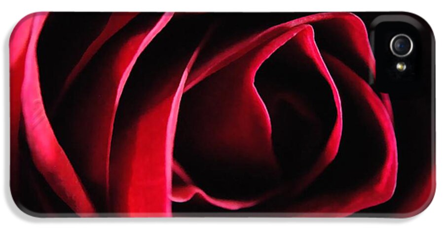 Red Rose in Shadow - Phone Case