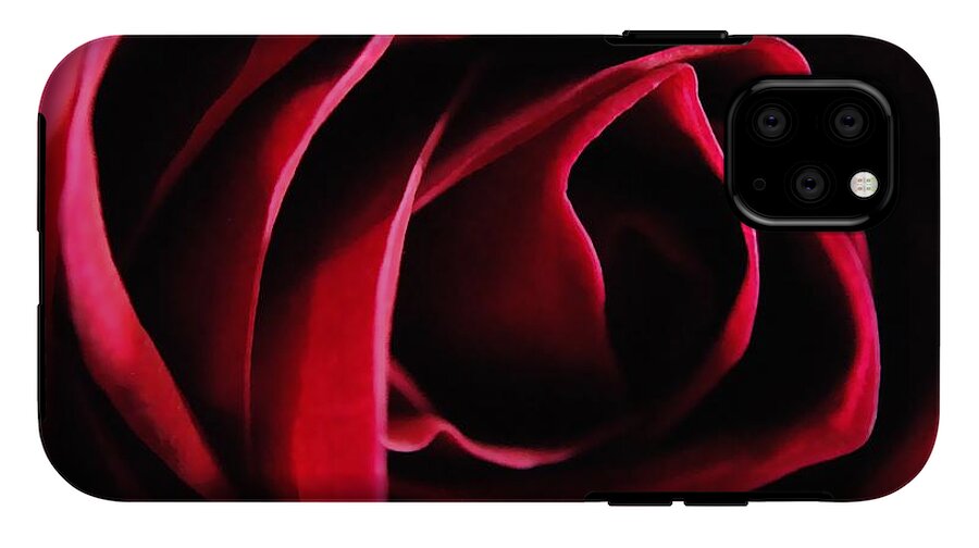 Red Rose in Shadow - Phone Case