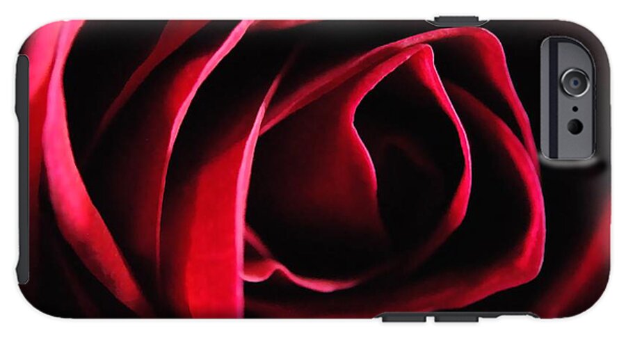 Red Rose in Shadow - Phone Case