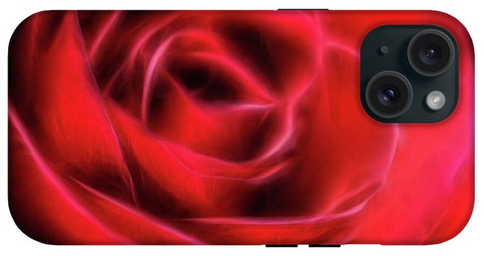 Red Rose Stylized - Phone Case