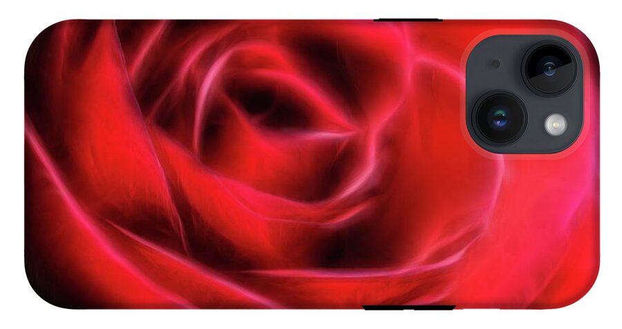 Red Rose Stylized - Phone Case