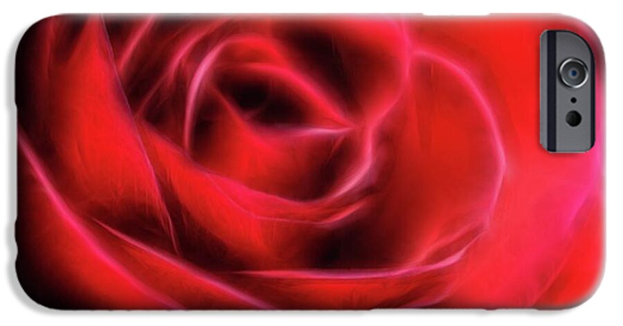 Red Rose Stylized - Phone Case