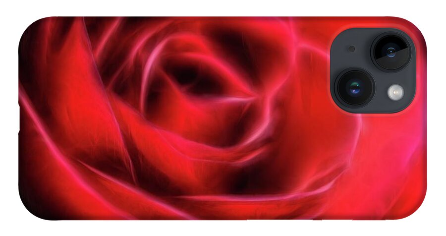 Red Rose Stylized - Phone Case