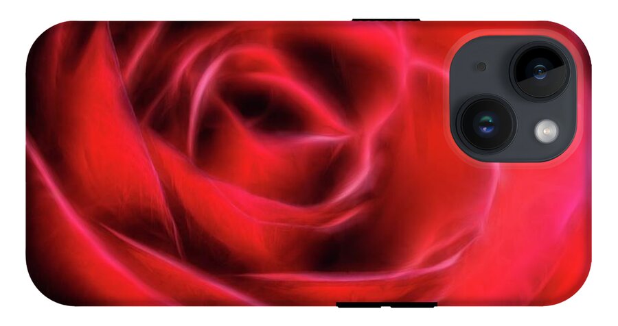 Red Rose Stylized - Phone Case