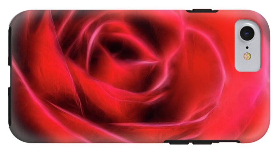 Red Rose Stylized - Phone Case
