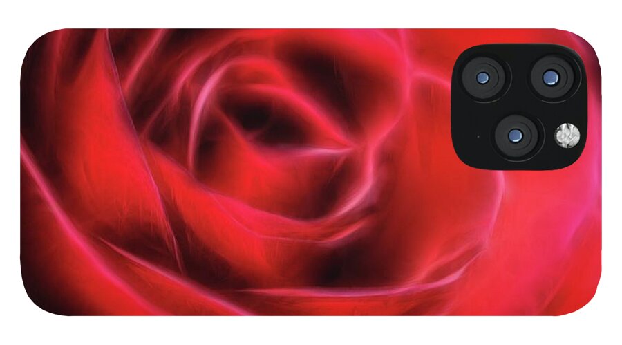 Red Rose Stylized - Phone Case