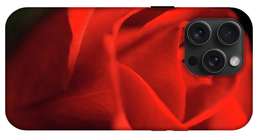 Red Rose With Veins - Phone Case