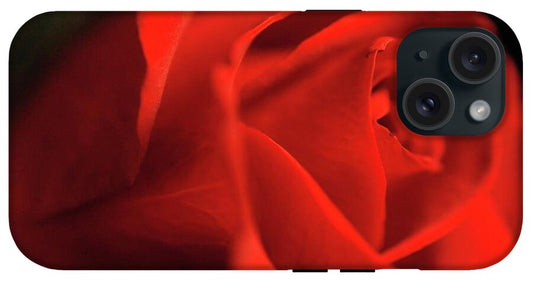 Red Rose With Veins - Phone Case