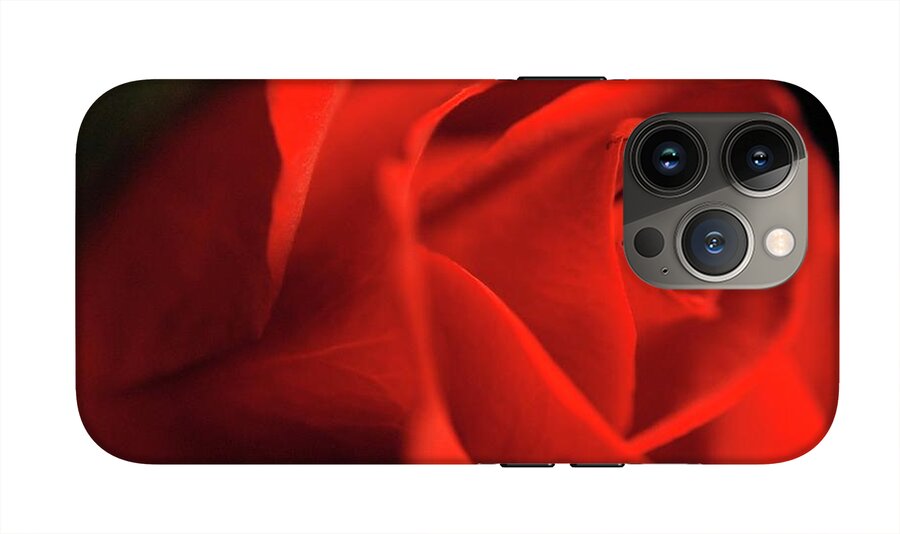 Red Rose With Veins - Phone Case