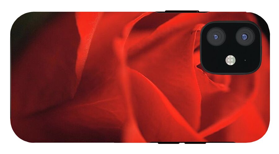 Red Rose With Veins - Phone Case