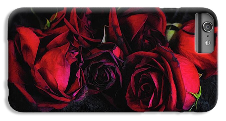 Red Roses Black Velvet - Phone Case