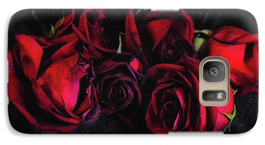 Red Roses Black Velvet - Phone Case