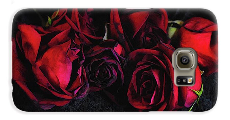 Red Roses Black Velvet - Phone Case