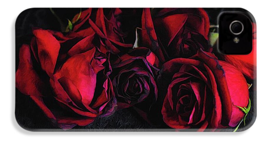 Red Roses Black Velvet - Phone Case