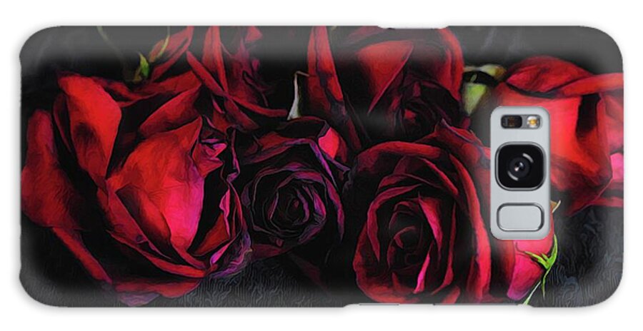 Red Roses Black Velvet - Phone Case
