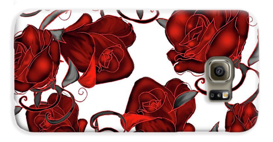 Red Roses on White - Phone Case