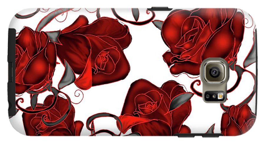 Red Roses on White - Phone Case