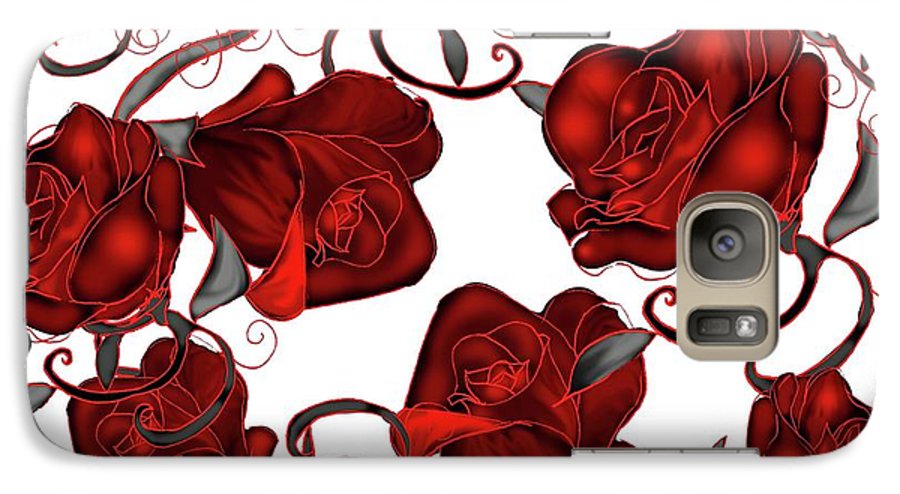 Red Roses on White - Phone Case