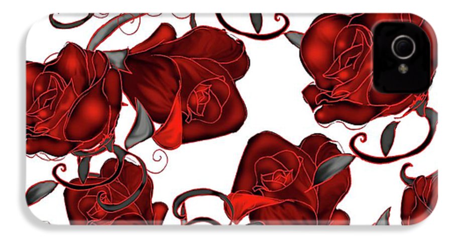 Red Roses on White - Phone Case