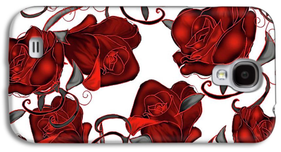 Red Roses on White - Phone Case