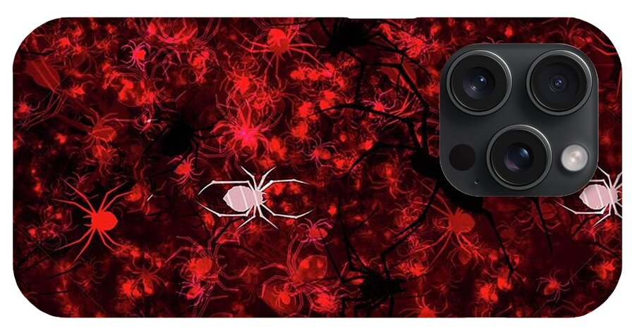 Red Spider Bokeh Pattern - Phone Case