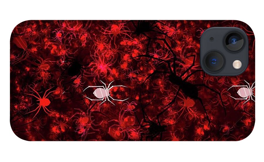 Red Spider Bokeh Pattern - Phone Case