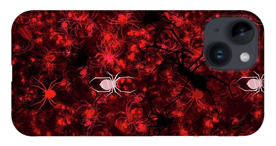 Red Spider Bokeh Pattern - Phone Case