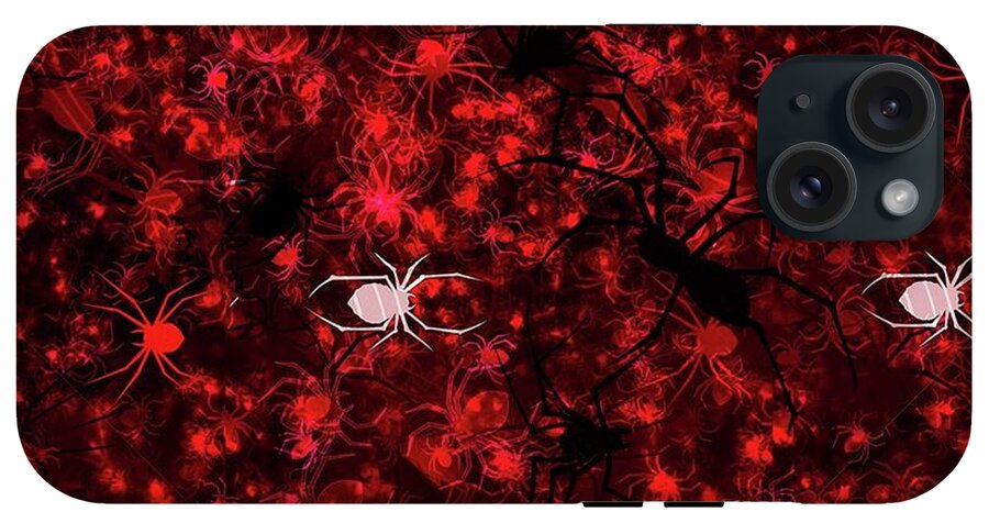 Red Spider Bokeh Pattern - Phone Case