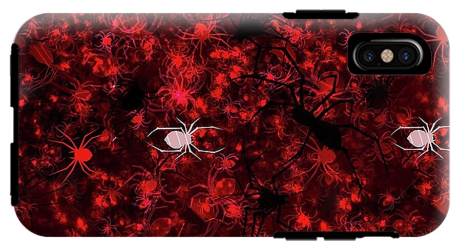 Red Spider Bokeh Pattern - Phone Case