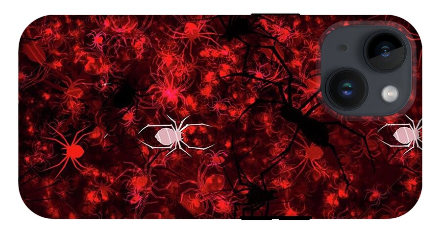Red Spider Bokeh Pattern - Phone Case