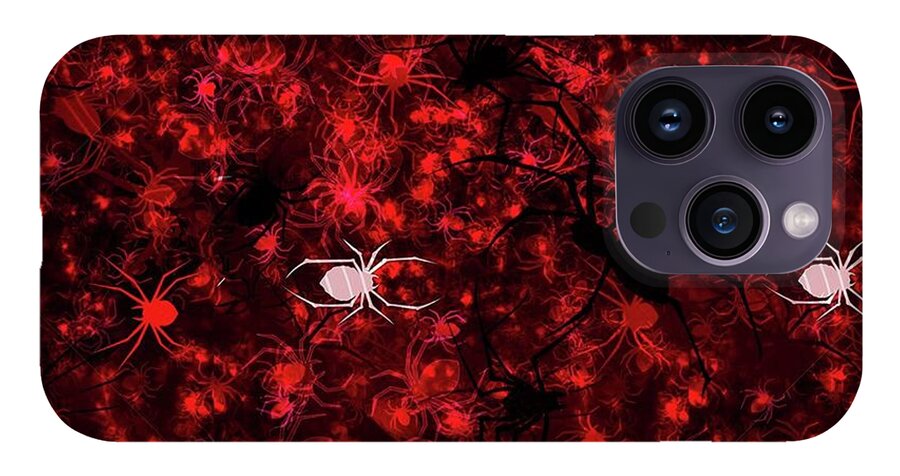 Red Spider Bokeh Pattern - Phone Case
