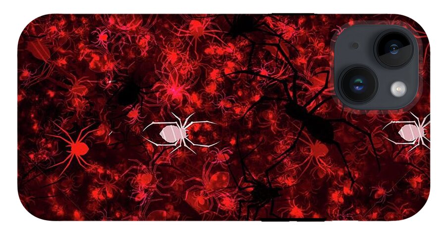 Red Spider Bokeh Pattern - Phone Case