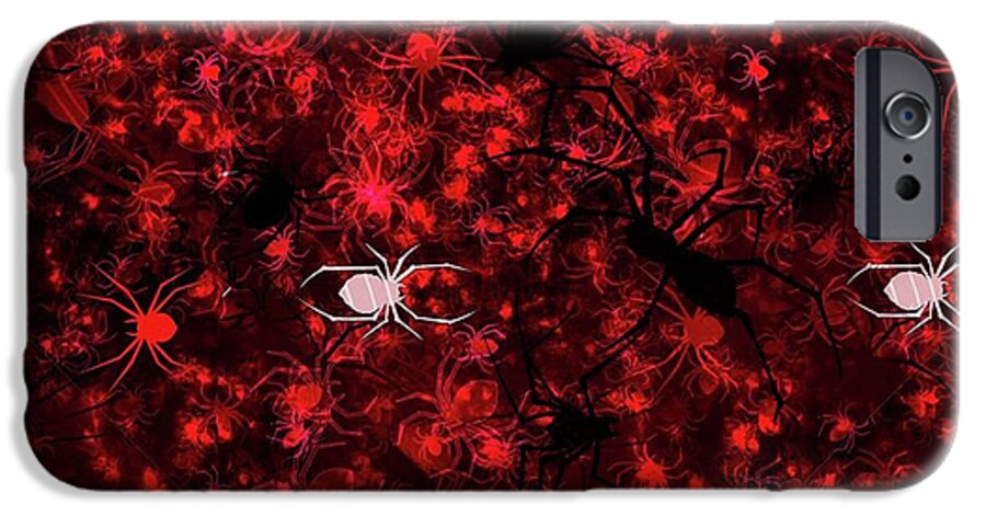Red Spider Bokeh Pattern - Phone Case