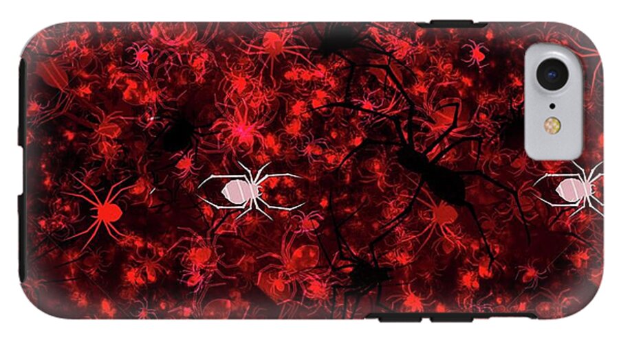 Red Spider Bokeh Pattern - Phone Case