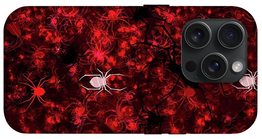 Red Spider Bokeh Pattern - Phone Case