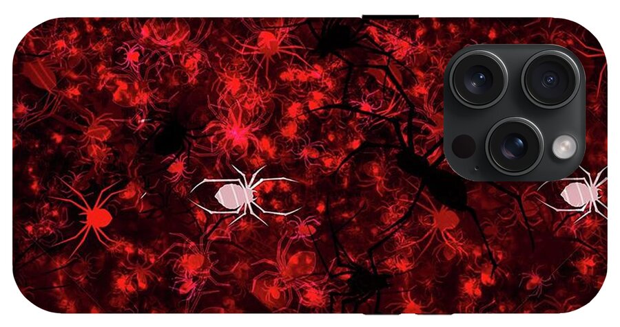 Red Spider Bokeh Pattern - Phone Case