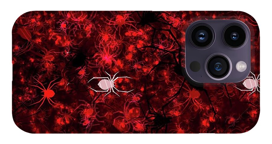 Red Spider Bokeh Pattern - Phone Case