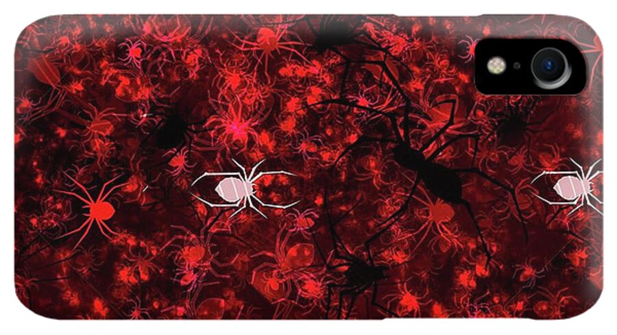 Red Spider Bokeh Pattern - Phone Case