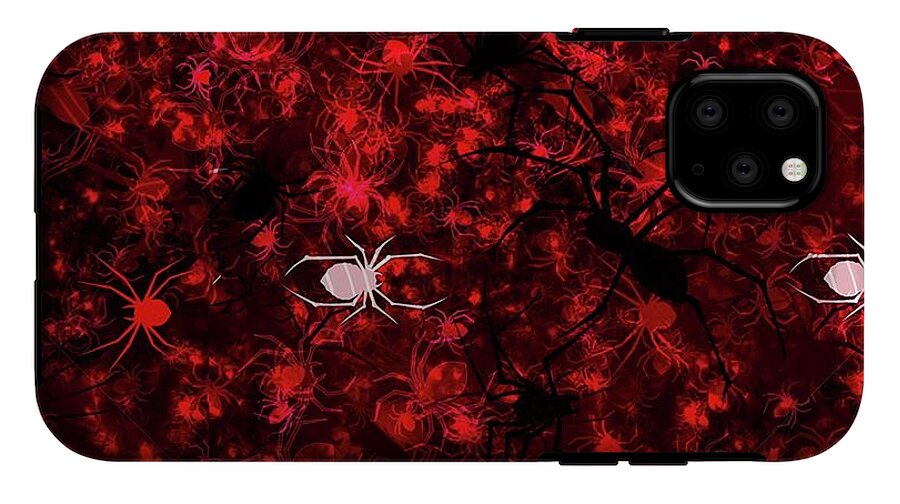 Red Spider Bokeh Pattern - Phone Case