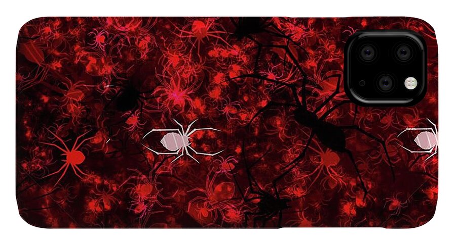 Red Spider Bokeh Pattern - Phone Case